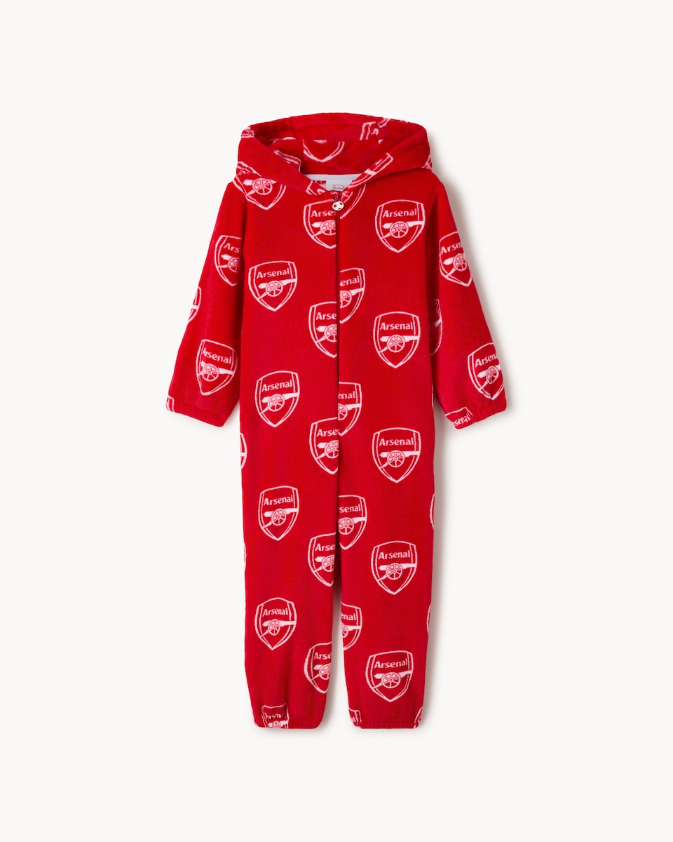 image 1 of Arsenal Fleece Onesie in Red