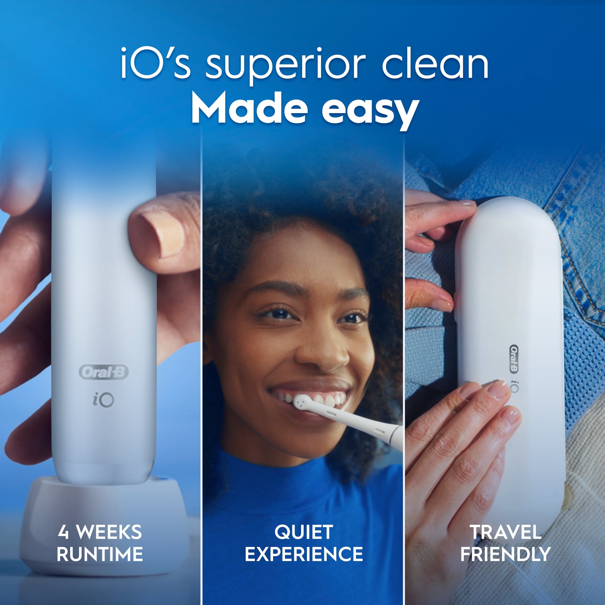 Oral-B iO Series 2 Clean & Care White Electric Toothbrush & Travel Case - Tesco Groceries Oral-B iO Series 2 Clean & Care White Electric Toothbrush & Travel Case - Tesco Groceries