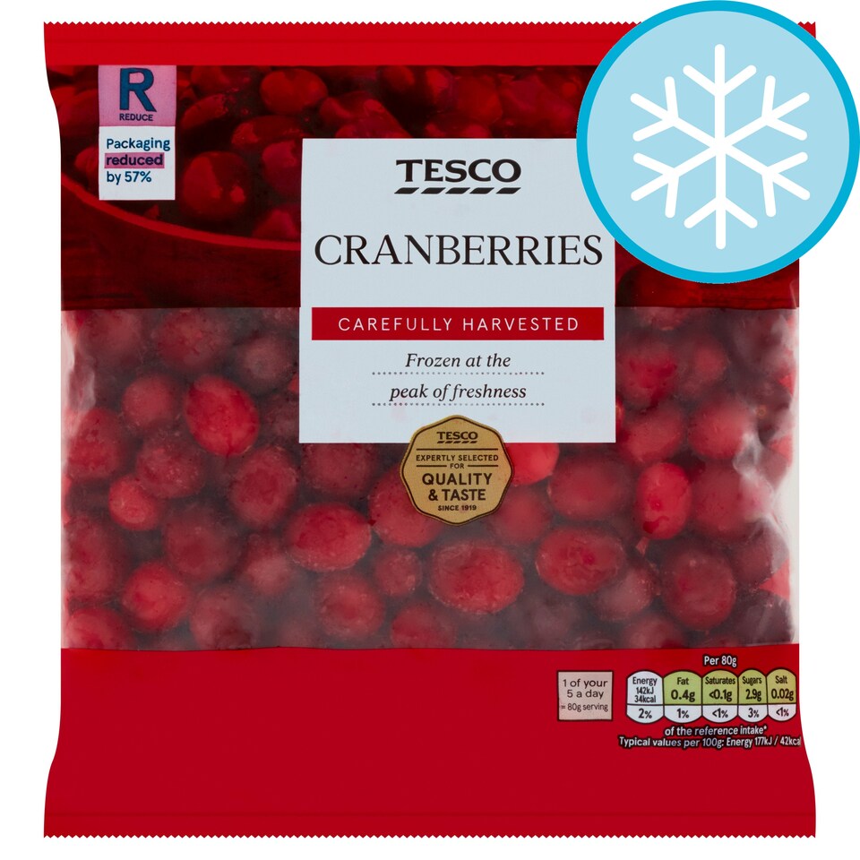 Tesco Frozen Cranberries 400G Tesco Groceries