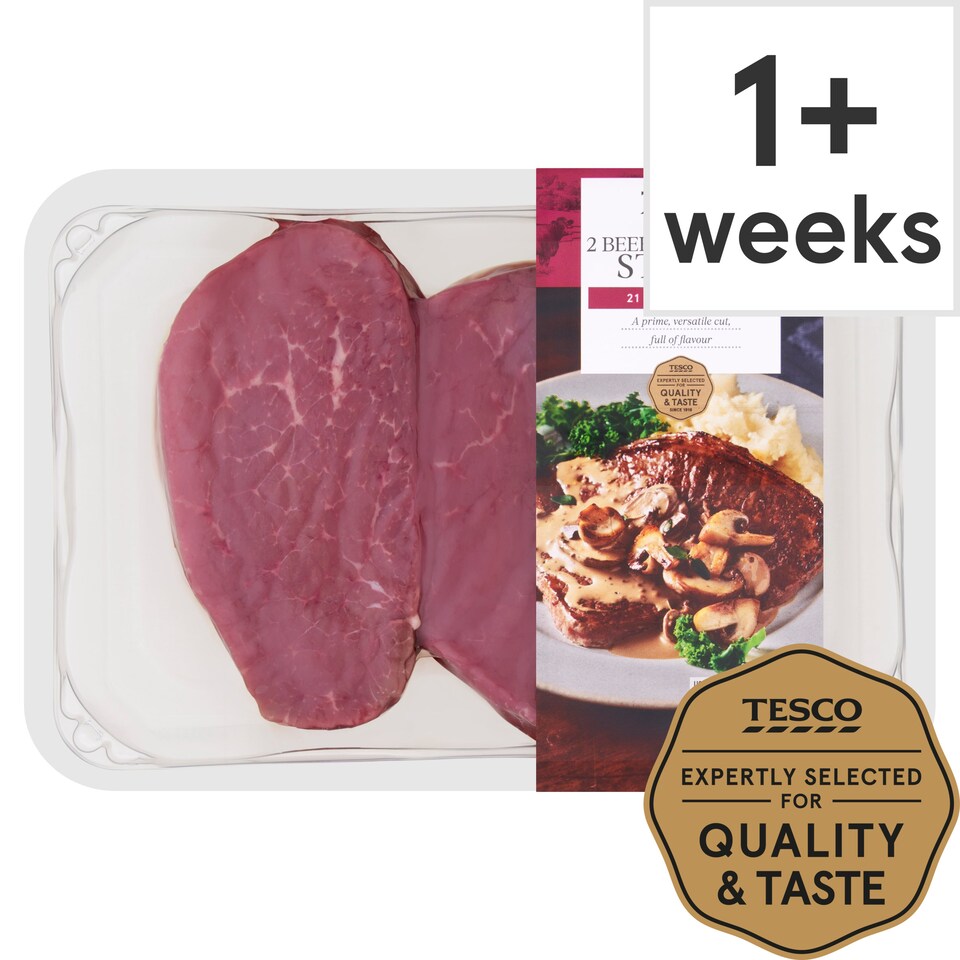 Tesco 2 Beef Medallion Steaks 340G Tesco Groceries
