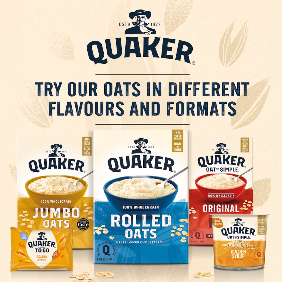image 1 of Quaker Oat So Simple Porridge Sachets - Caramelised Biscuit 10x33.4g