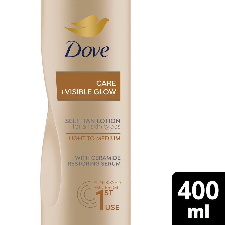 image 1 of Dove Visibleglow Gradual Self Tan Fair Medium 400Ml