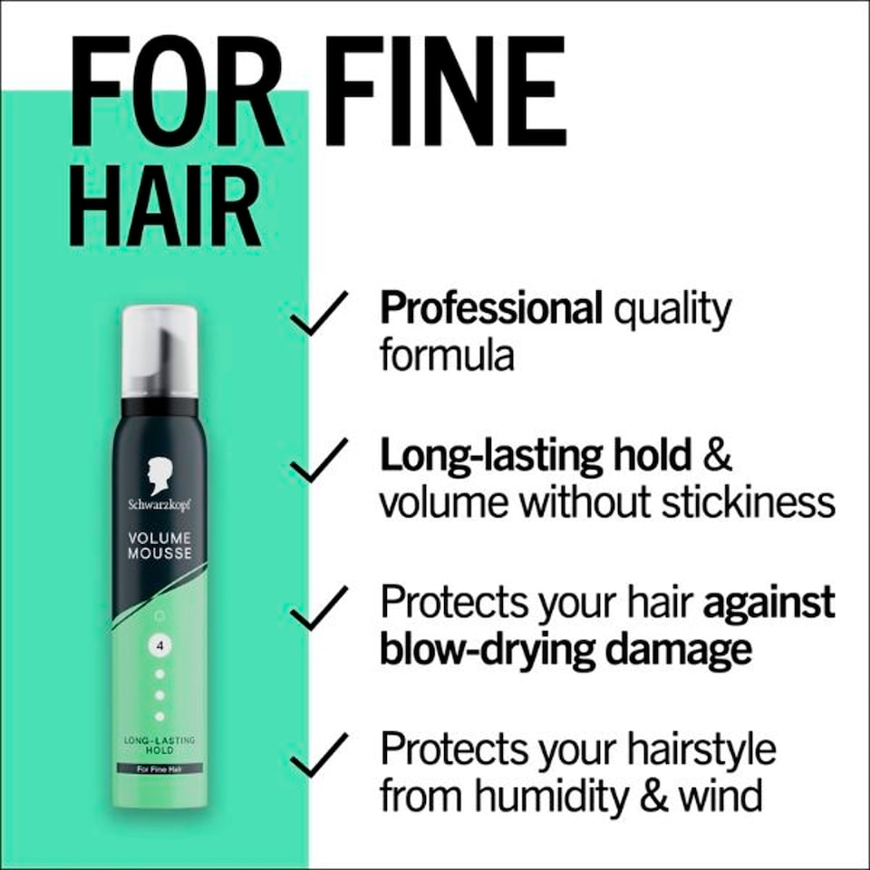 image 1 of Schwarzkopf Volume Mousse For Fine Hair 200ml