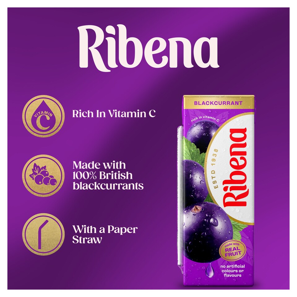Ribena Ready To Drink Blackcurrant 250Ml - Tesco Groceries