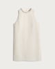 image 4 of The F&F Edit Boucle Embellished Neck Sleeveless Dress in Cream