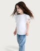 image 2 of F&F Girls Pure Cotton Butterfly Embroidered T-Shirt in White
