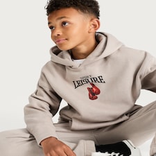 F&F Boys 2-Piece Cotton Rich Sport Leisure Hoodie and Joggers Set in Grey