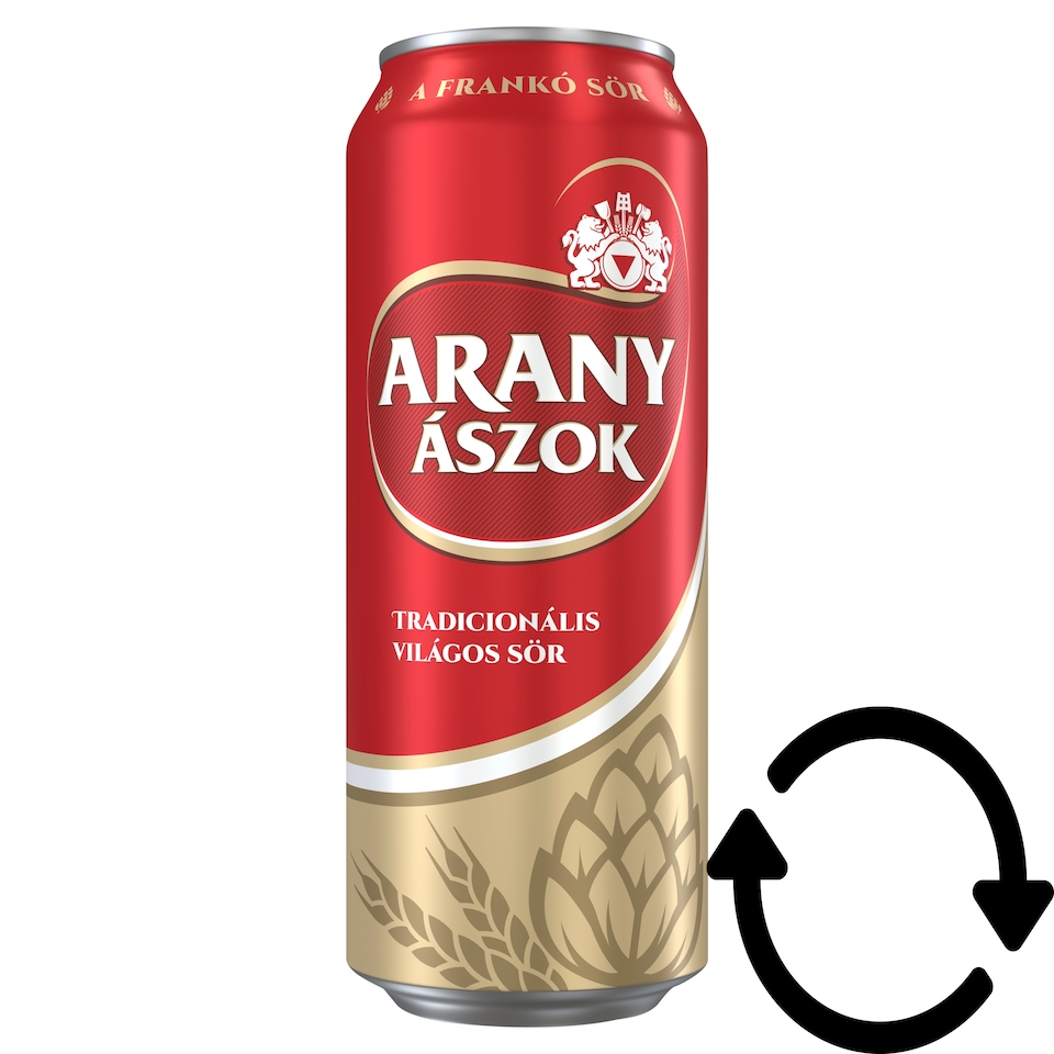 Arany Ászok tradicionális világos sör 4,3% 0,5 l