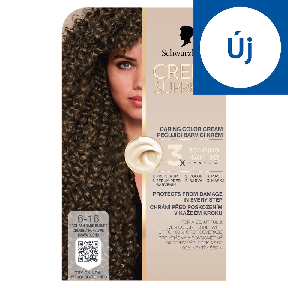 Schwarzkopf Creme Supreme Permanent Color Creme 6-16 Cool Ash Dark Blonde