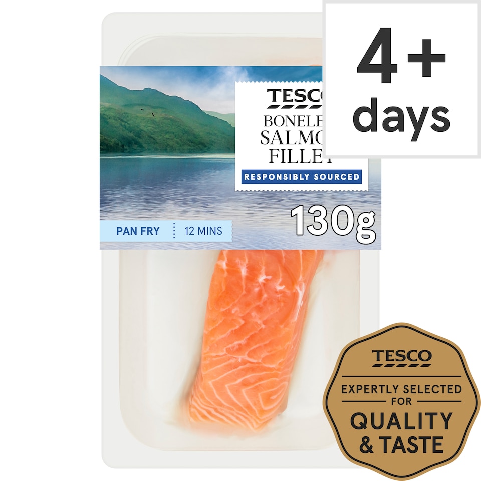Tesco Boneless Salmon Fillet 130G