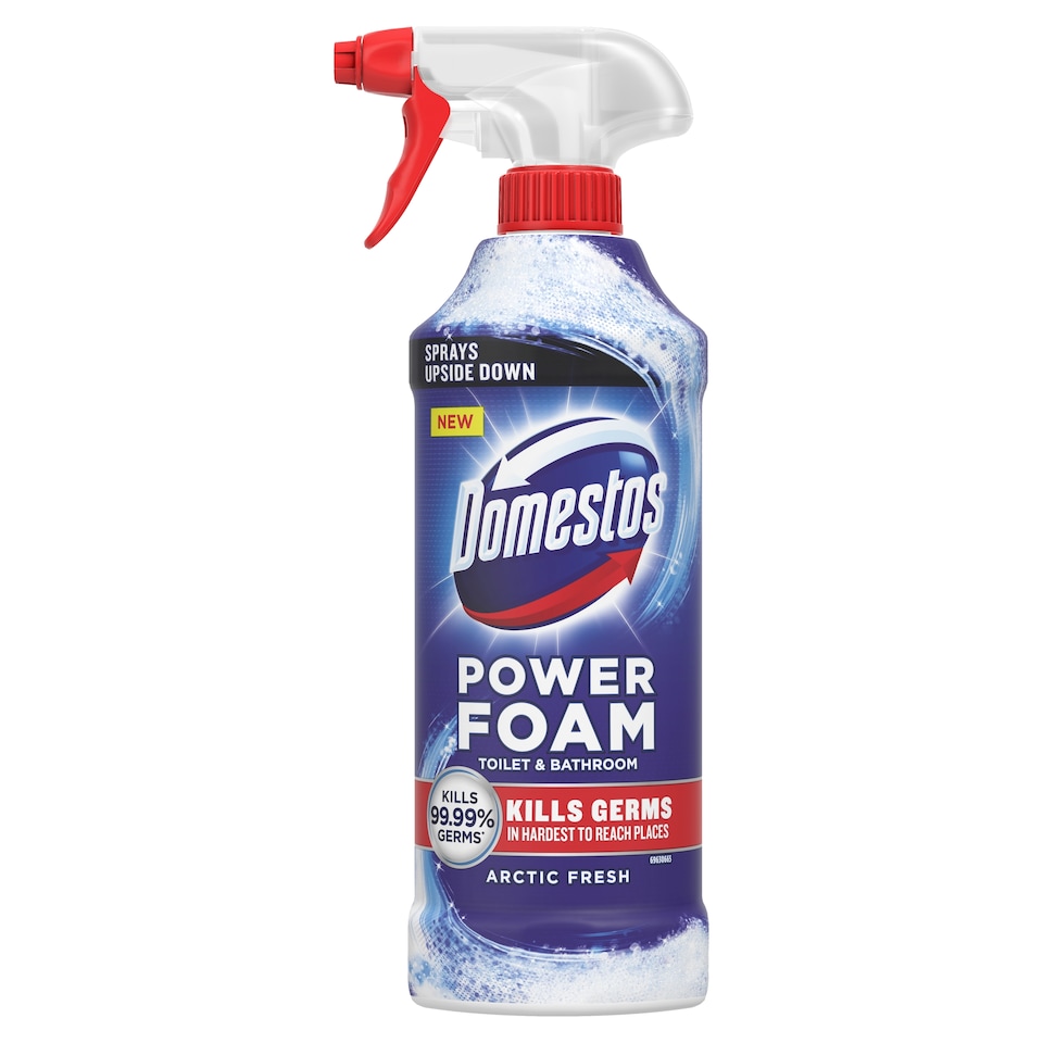 Domestos Power Foam Toilet and Bathroom Cleaner Arctic Fresh 450ml