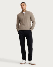 F&F Cotton Rich Slim Fit Chino Trousers in Black