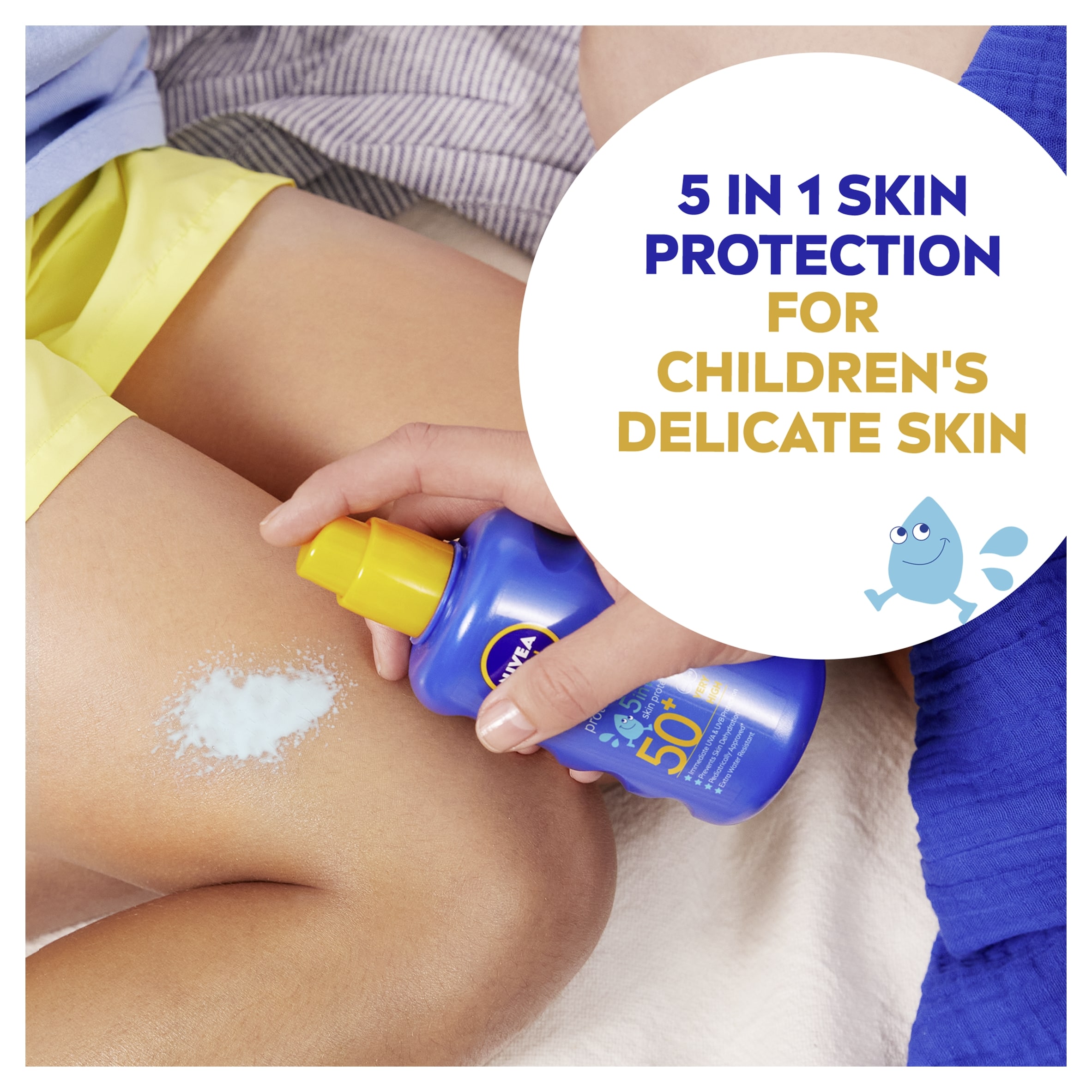 NIVEA SUN Kids Protect & Care Coloured Sun Cream Spray SPF50+ 200ml