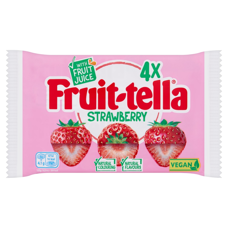 image 1 of Fruittella Strawberry Vegan 4 x 41g
