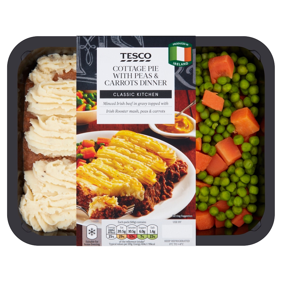Tesco Irish Classics Cottage Pie/Veg 500G