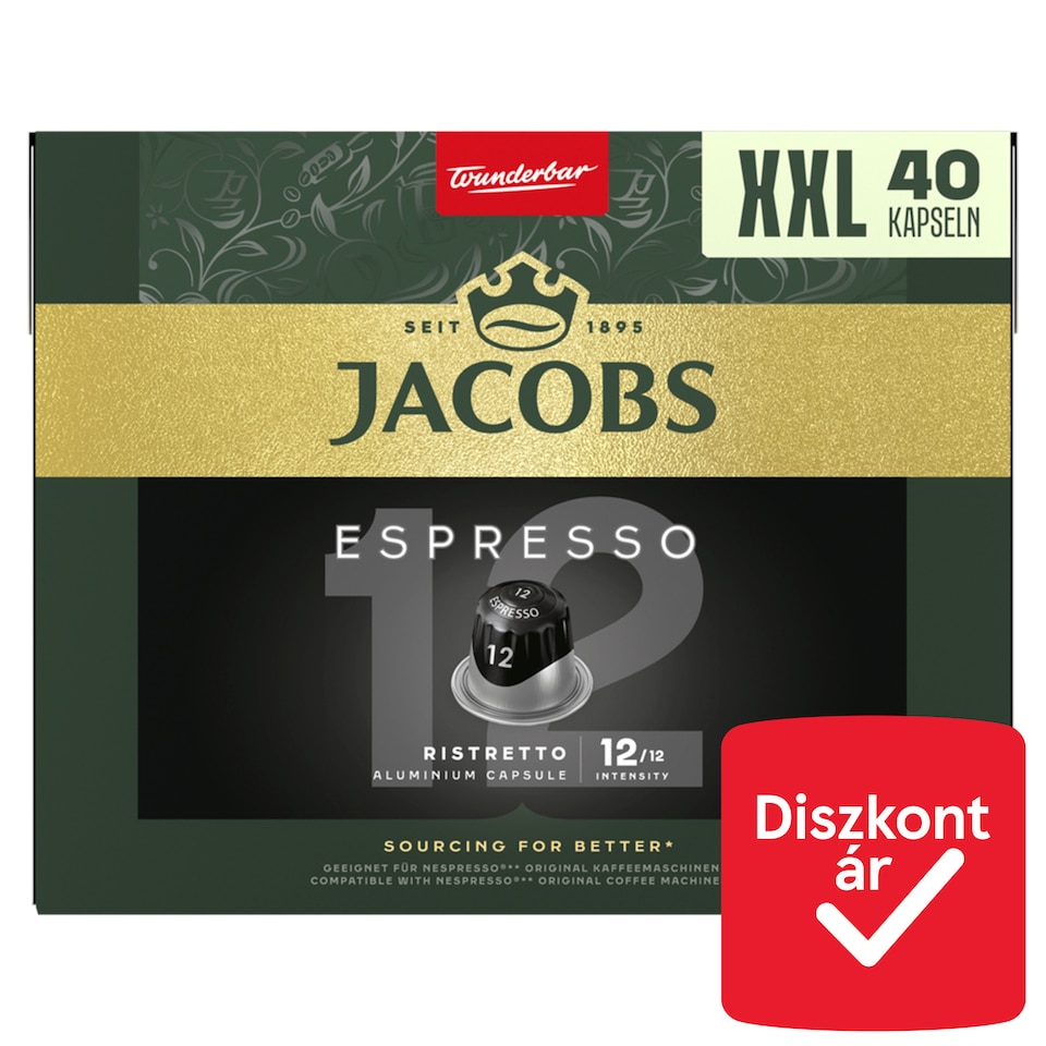 image 1 of Jacobs Espresso Ristretto Ground-Roasted Coffee in Capsule 40 pcs 208 g