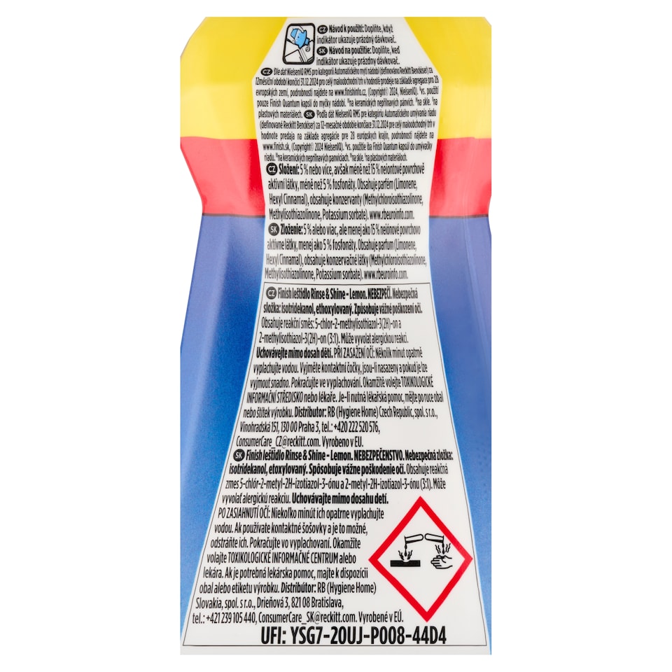 obrázok 1 z Finish Rinse & Shine Lemon leštidlo 400 ml