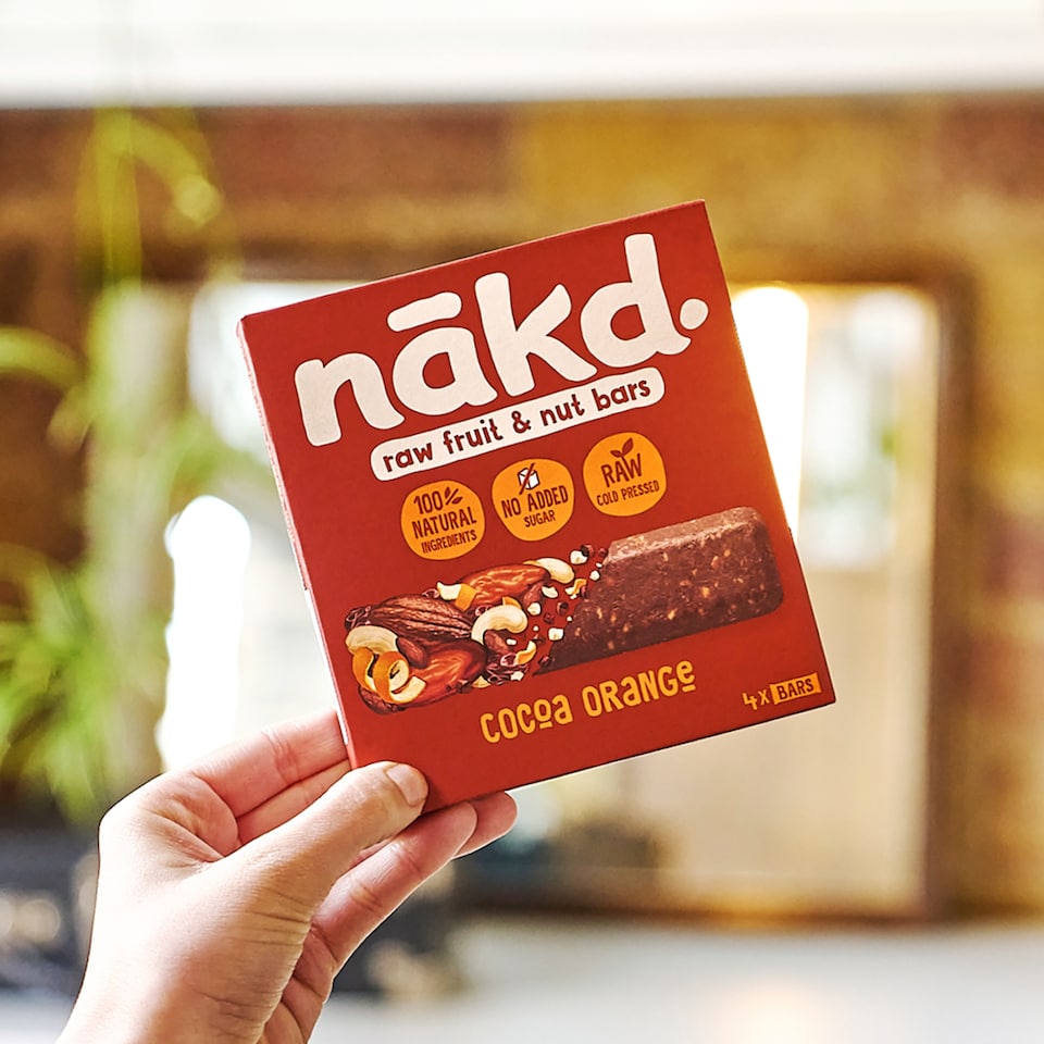 image 1 of Nakd Cocoa Orange Fruit & Nut Bars 4 Pack 140g