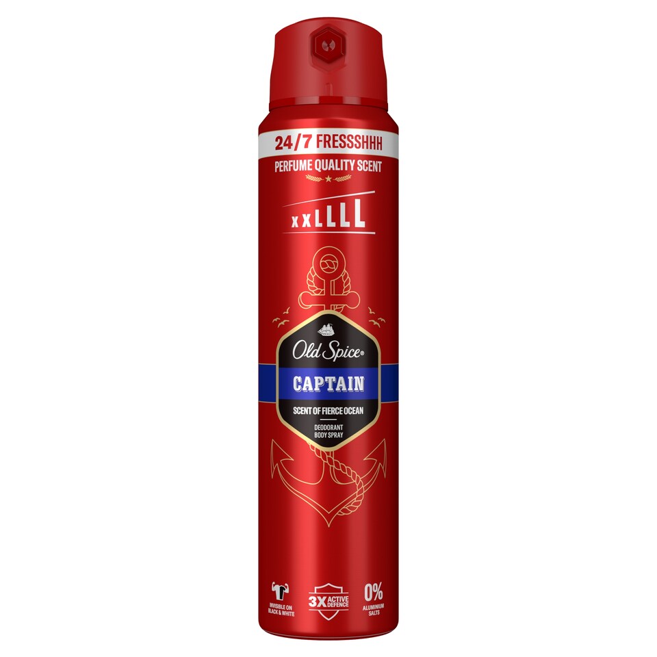 Old Spice Captain Scent of Fierce Ocean Deodorant Body Spray 250ml