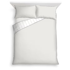 Tesco Grey Stripe Duvet Set Double