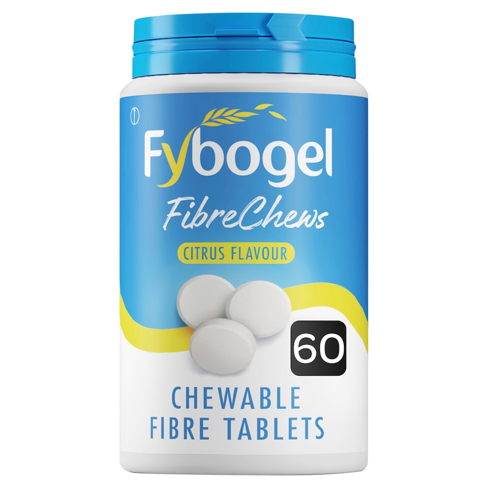 image 1 of Fybogel Fibre Chews Citrus - Fiber Supplement & Constipation Relief Tablets 60s