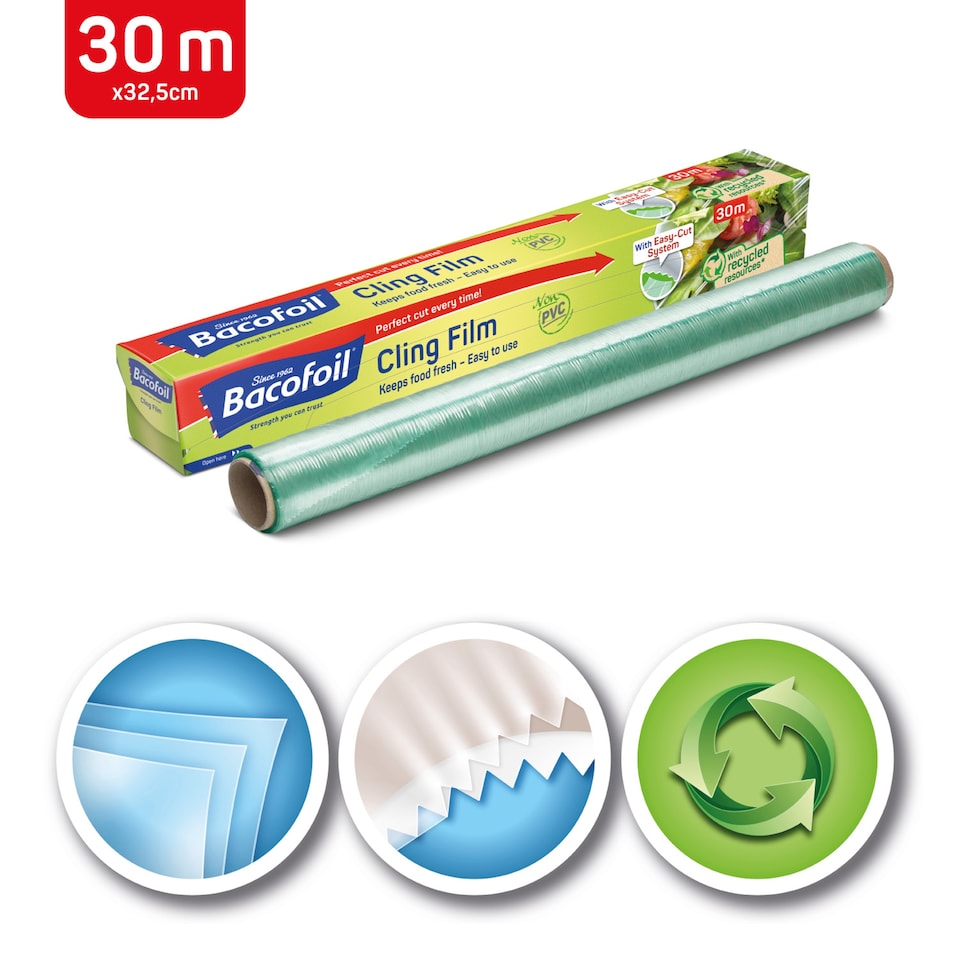 image 1 of Bacofoil Non-PVC Cling Film 325mm x 30M 