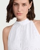 image 2 of F&F Pure Cotton Embroidered Mini Dress in White