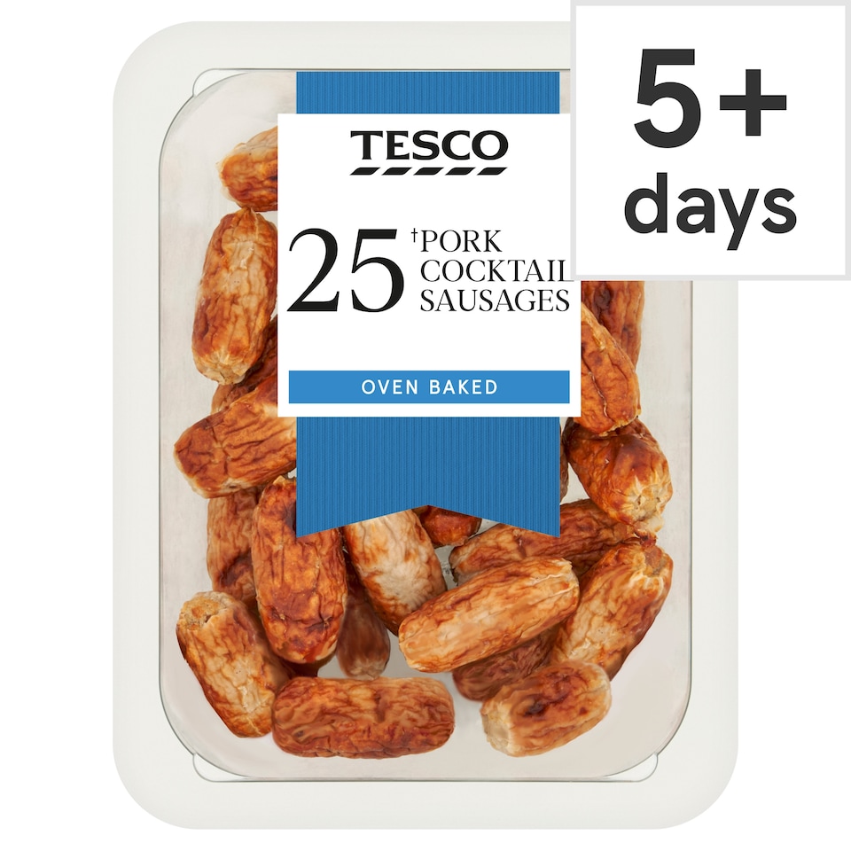 Tesco 25 cocktail sausage 200g