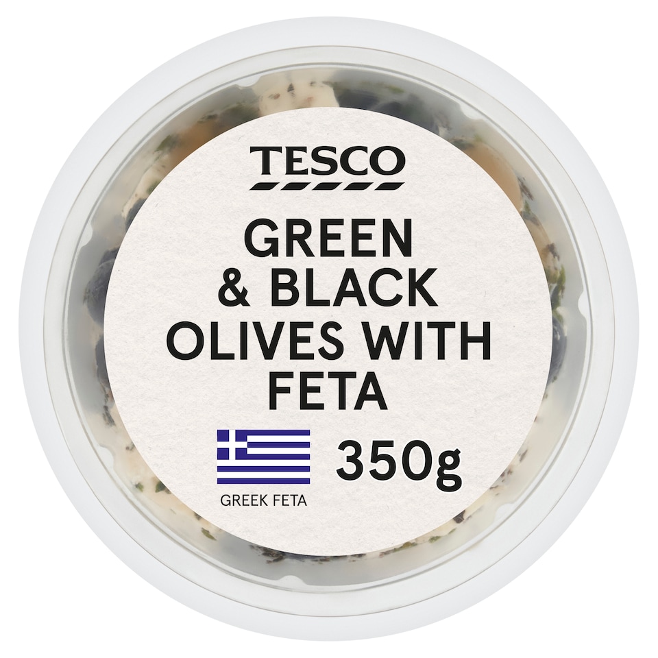 Tesco Green & Black Olives with Feta 350g