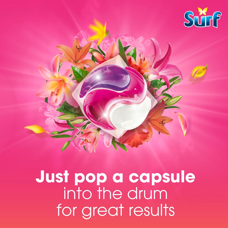 image 1 of Surf 3 In 1 Tropical Lily Washing Capsules 26 Washes 449.8g