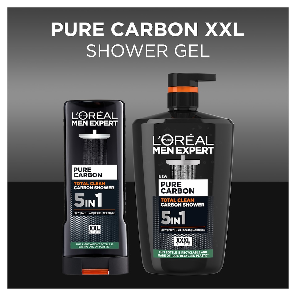 image 1 of L'Oreal Men Expert Pure Carbon 5in1 Shower Gel 1L