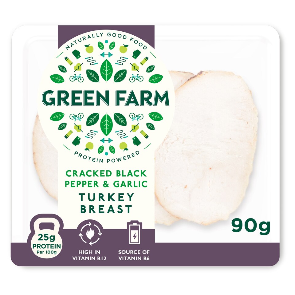 Green Farm Turkey Breast With Pepper And Garlic Seasoning 90G