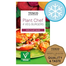 Tesco Plant Chef 4 Vegetable Burgers 454G