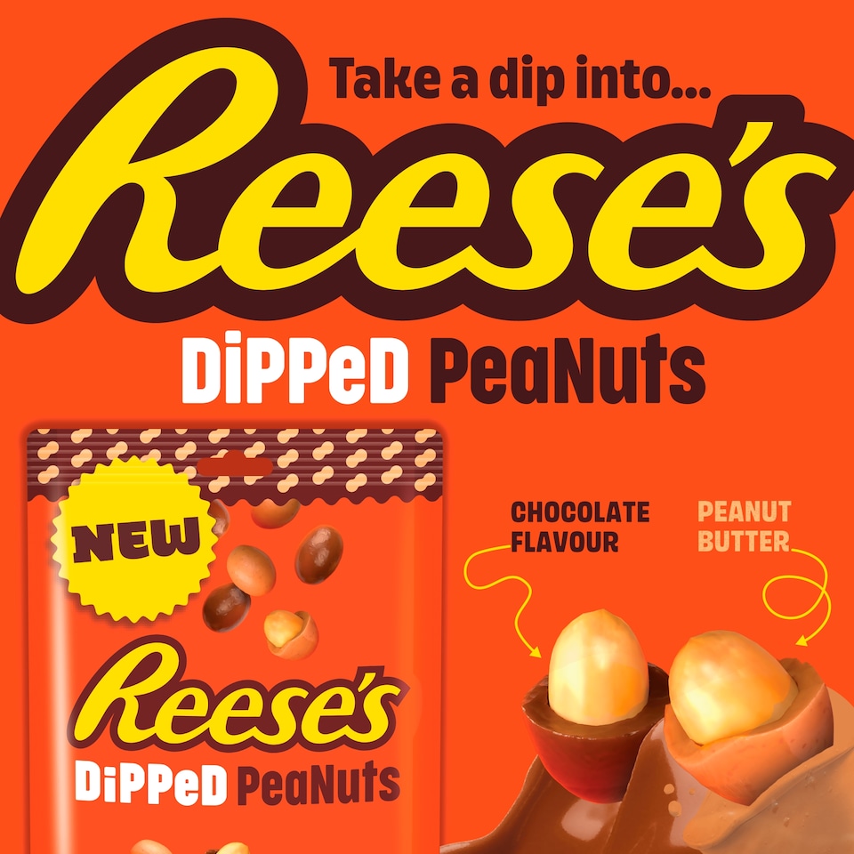 image 1 of Reese's Peanut Butter and Milk Chocolate Dipped Peanuts 90g