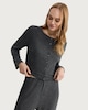 image 2 of F&F Lurex Button Front Top and Bottoms Pyjamas in Grey