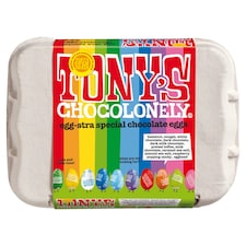 Tony's Chocolonely 12 Egg-Stra Special Chocolate Eggs 150G
