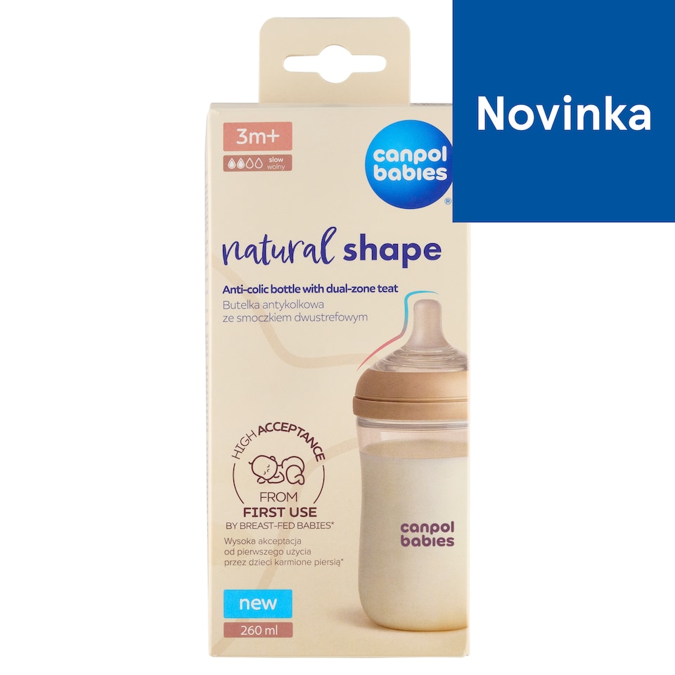 Canpol babies Antikoliková fľaša s dvojzónovým cumlíkom 260 ml
