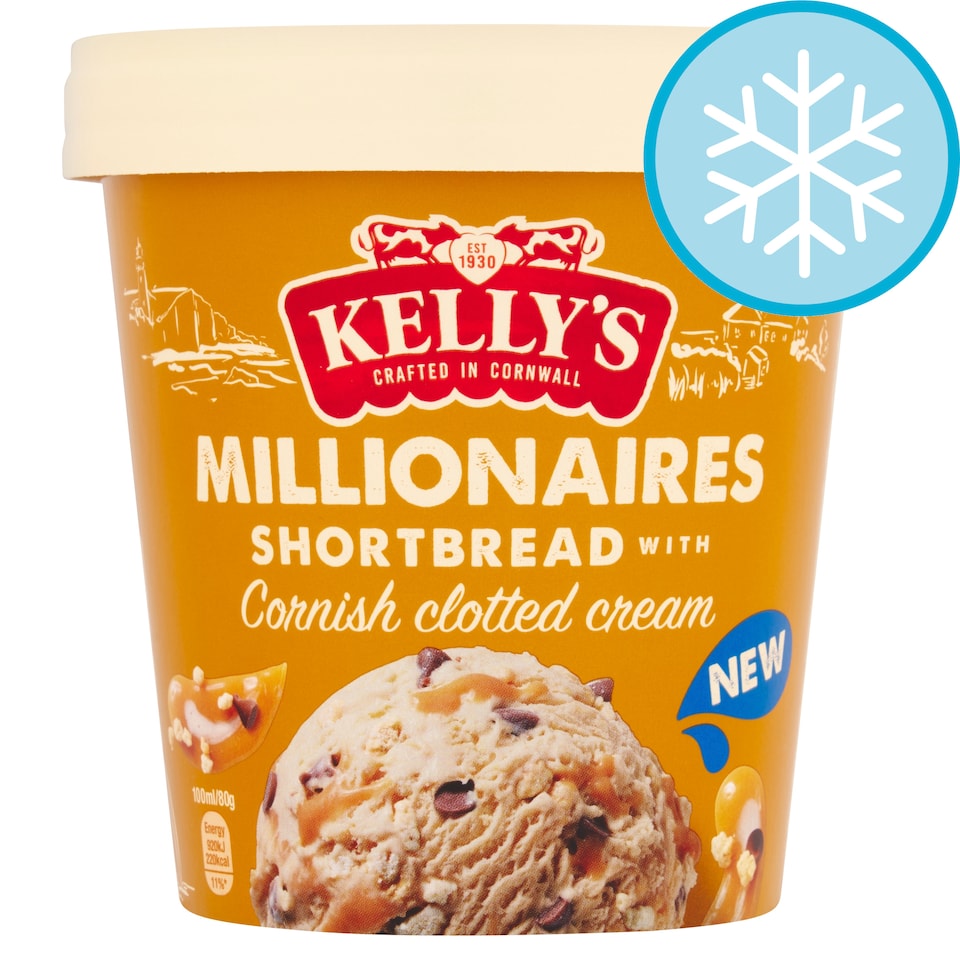 Kelly's Millionaires Shortbread Ice Cream Tub 425ml