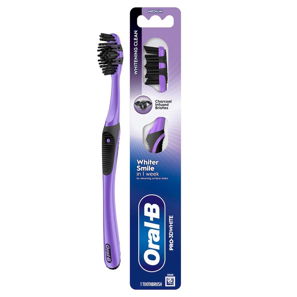 image 1 of Oral-B Pro 3D White Medium Manual Toothbrush