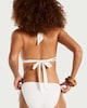 image 3 of F&F Textured Shell Halter Neck Bikini Top in Cream