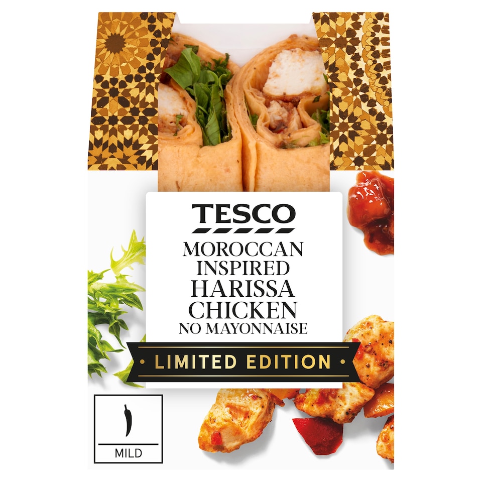 Tesco Moroccan Inspired Harissa Chicken Wrap Tesco Groceries