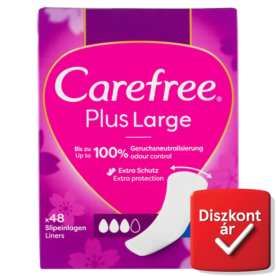 Carefree Plus Large tisztasági betét friss illattal 48 db