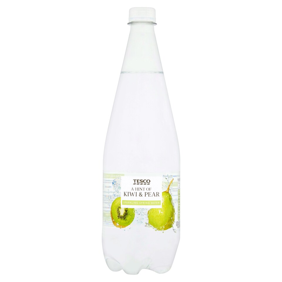 Tesco Hint Of Kiwi And Pear Sparkling Water 1L