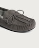 image 3 of F&F Bow Detail Moccasin Slippers in Grey