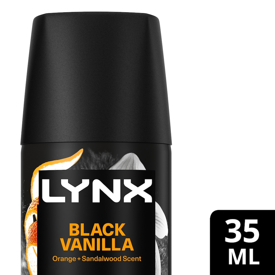 image 1 of Lynx Fine Fragrance Black Vanilla Deodorant Bodyspray 35ml