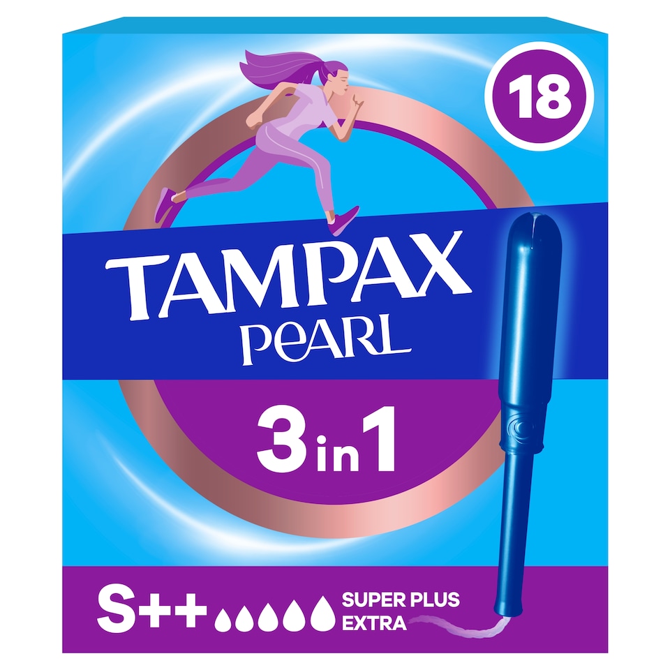 image 1 of Tampax Pearl Super Plus Extra 18CT