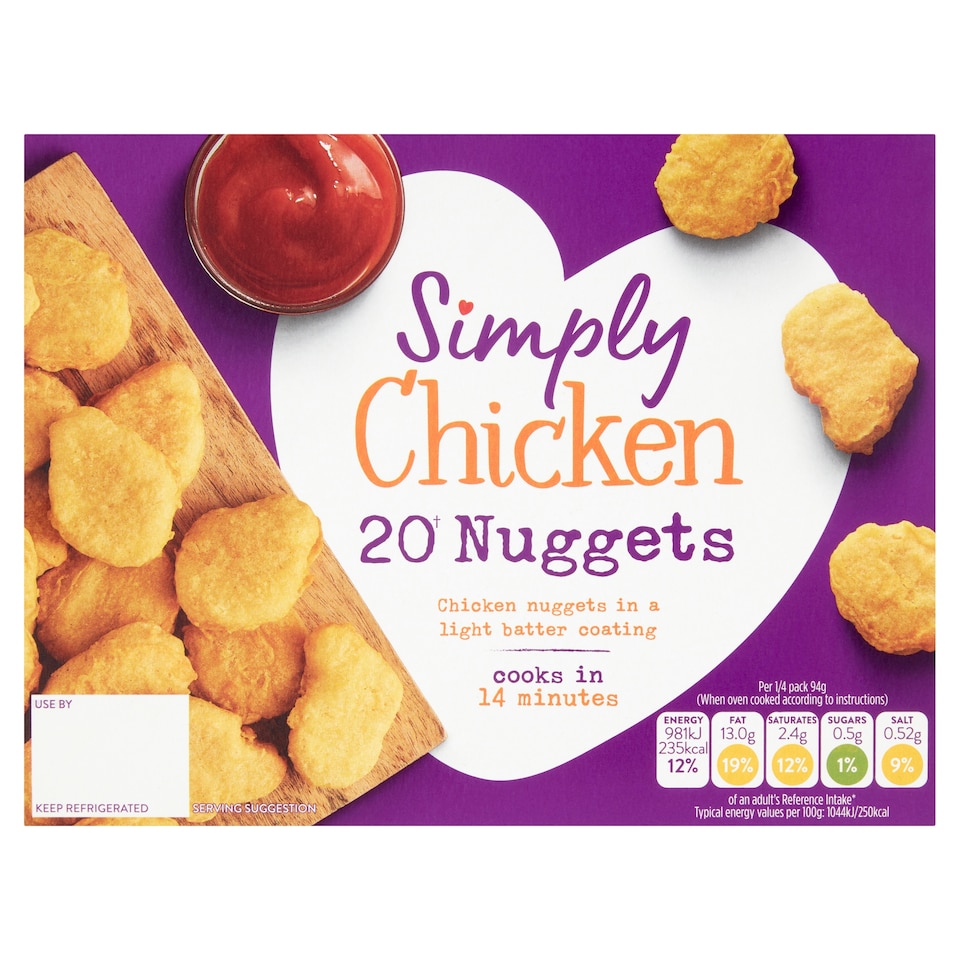 Simply Chicken 20 Battered Chicken Nuggets 400G