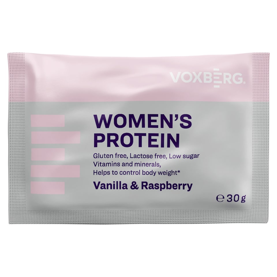 Voxberg Bielkovinový prášok na prípravu nápoja s vanilkovo malinovou príchuťou 30 g