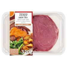 Tesco Beef Steaks With A Stroganoff Sauce 320G