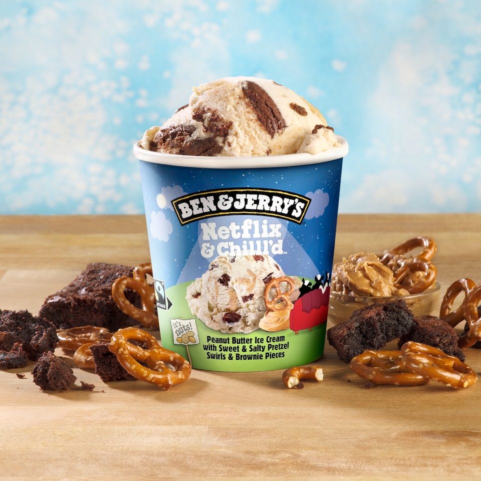 image 1 of Ben And Jerry's Netflix & Chilll'd Peanut Butter Ice Cream Tub 465ml